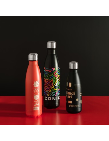 Botella de acero inoxidable reciclado Mississippi doble capa colores mate 530ml PERSONALIZABLE