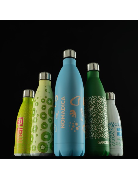 Botella de acero inoxidable reciclado Mississippi doble capa colores mate 530ml PERSONALIZABLE