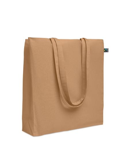 Bolsa de tela Aracena algodón Fairtrade 180g/m2 con fuelle PERSONALIZABLE
