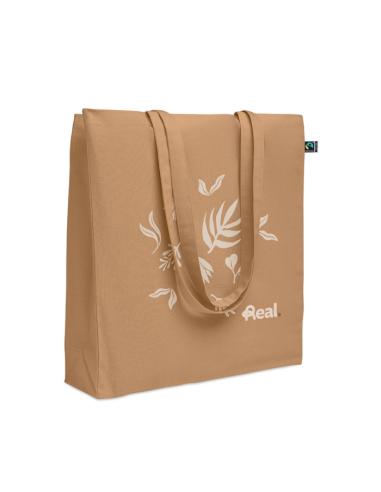 Bolsa de tela Aracena algodón Fairtrade 180g/m2 con fuelle PERSONALIZABLE