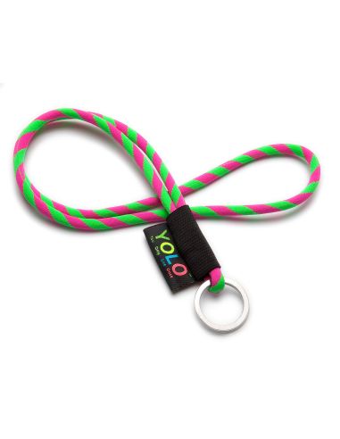 Lanyard tubular configurable con elástico y etiqueta PERSONALIZABLE