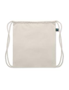 Bolsa de tela Santiago algodón Fairtrade con cuerdas 180g/m2 natur PERSONALIZABLE 2
