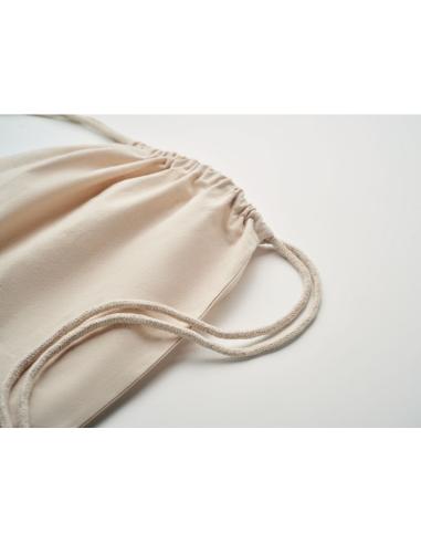 Bolsa de tela Santiago algodón Fairtrade con cuerdas 180g/m2 natur PERSONALIZABLE
