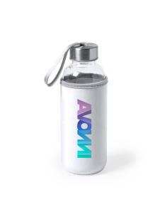 Botella agua de cristal Ploce con funda de neopreno sin BPA 420ml PERSONALIZABLE 2