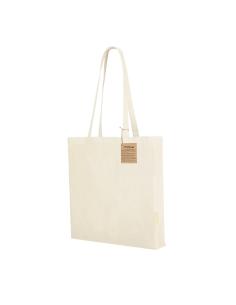 Bolsa de tela Logroño algodón orgánico 120g/m2 natur asas largas PERSONALIZABLE 2