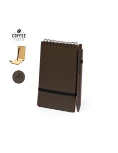 Libreta de bolsillo Pacam fibra de café con bolígrafo PERSONALIZABLE 2