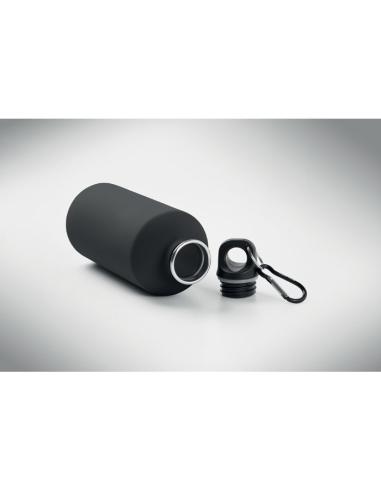 Botella de acero inoxidable reciclado Astorga pared simple acabado goma 500ml PERSONALIZABLE