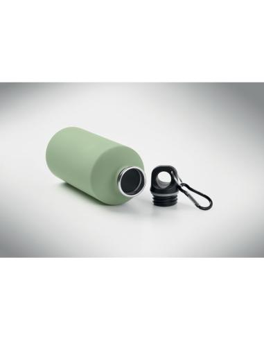 Botella de acero inoxidable reciclado Astorga pared simple acabado goma 500ml PERSONALIZABLE