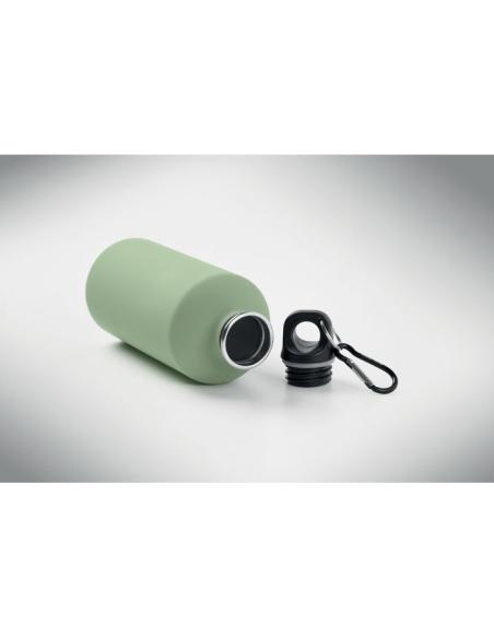 Botella de acero inoxidable reciclado Astorga pared simple acabado goma 500ml PERSONALIZABLE