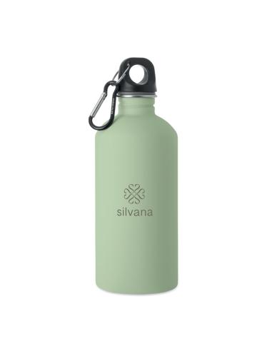 Botella de acero inoxidable reciclado Astorga pared simple acabado goma 500ml PERSONALIZABLE