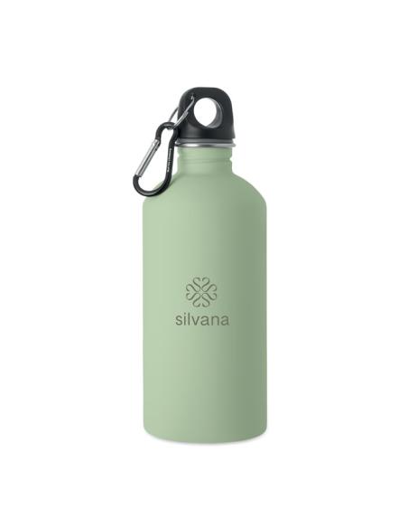 Botella de acero inoxidable reciclado Astorga pared simple acabado goma 500ml PERSONALIZABLE