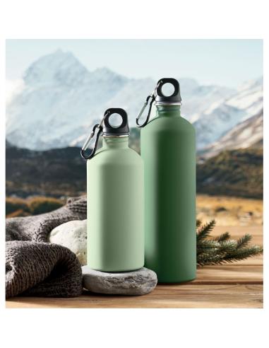 Botella de acero inoxidable reciclado Astorga pared simple acabado goma 500ml PERSONALIZABLE