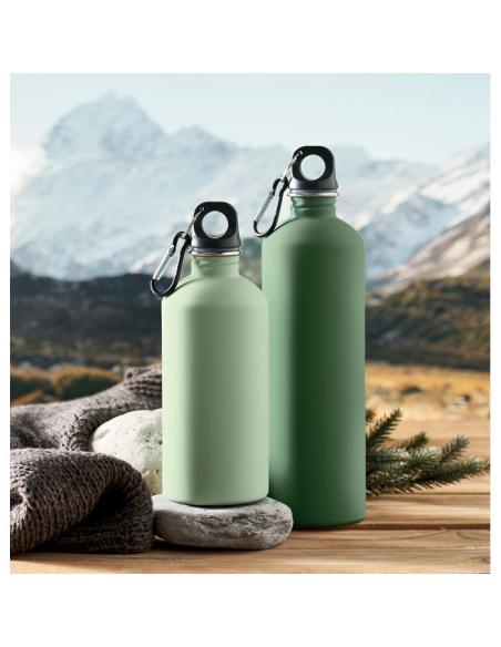 Botella de acero inoxidable reciclado Astorga pared simple acabado goma 500ml PERSONALIZABLE