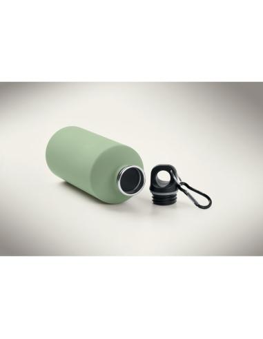 Botella de acero inoxidable reciclado Astorga pared simple acabado goma 500ml PERSONALIZABLE