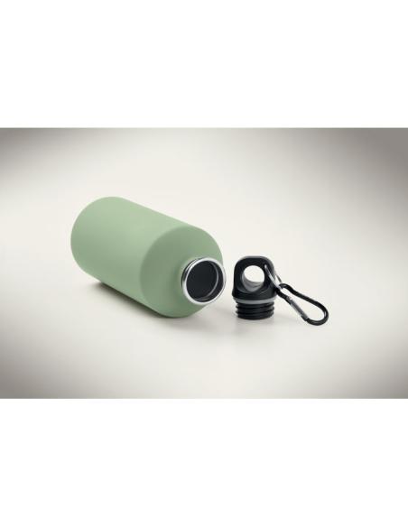 Botella de acero inoxidable reciclado Astorga pared simple acabado goma 500ml PERSONALIZABLE