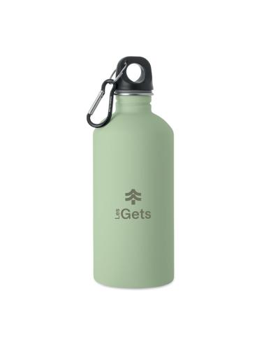 Botella de acero inoxidable reciclado Astorga pared simple acabado goma 500ml PERSONALIZABLE