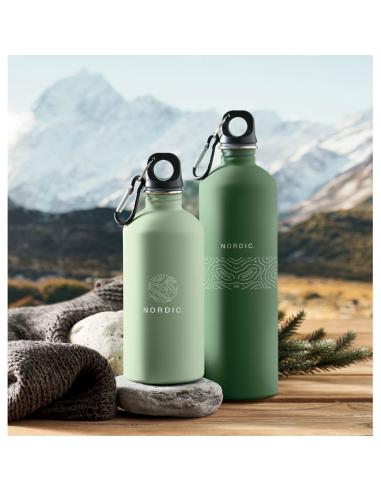 Botella de acero inoxidable reciclado Astorga pared simple acabado goma 500ml PERSONALIZABLE