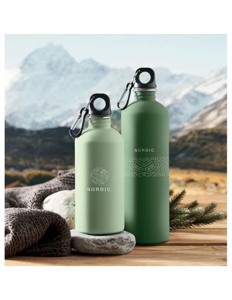 Botella de acero inoxidable reciclado Astorga pared simple acabado goma 500ml PERSONALIZABLE