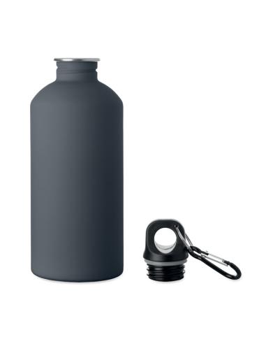 Botella de acero inoxidable reciclado Astorga pared simple acabado goma 500ml PERSONALIZABLE