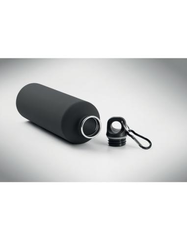 Botella de acero inoxidable reciclado Arties de pared simple acabado goma 750ml PERSONALIZABLE