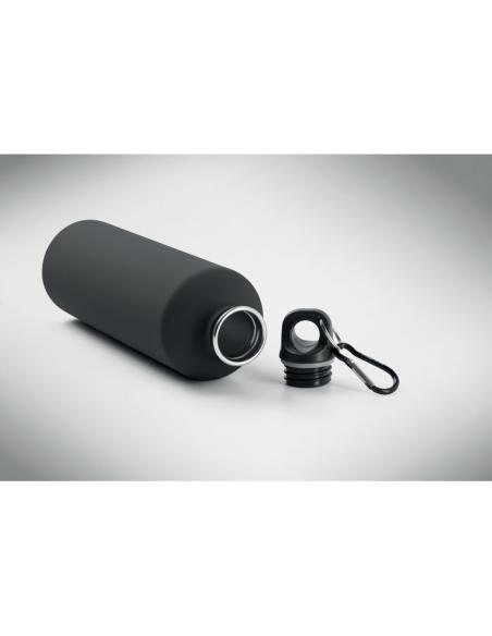 Botella de acero inoxidable reciclado Arties de pared simple acabado goma 750ml PERSONALIZABLE