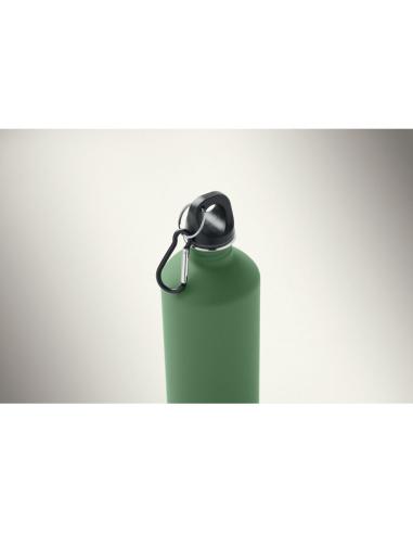 Botella de acero inoxidable reciclado Arties de pared simple acabado goma 750ml PERSONALIZABLE