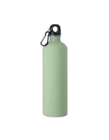 Botella de acero inoxidable reciclado Arties de pared simple acabado goma 750ml PERSONALIZABLE