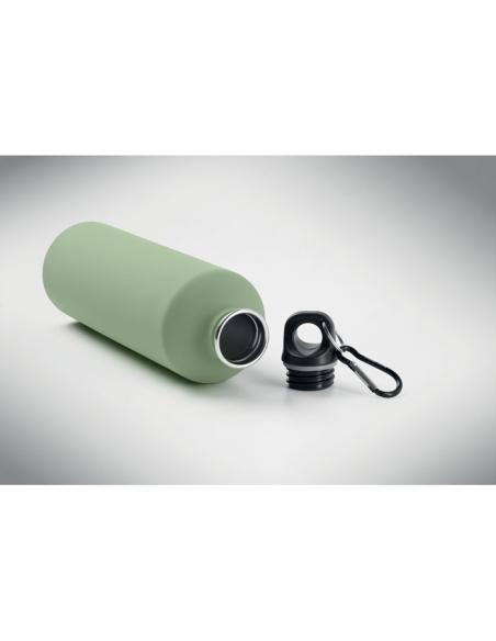 Botella de acero inoxidable reciclado Arties de pared simple acabado goma 750ml PERSONALIZABLE