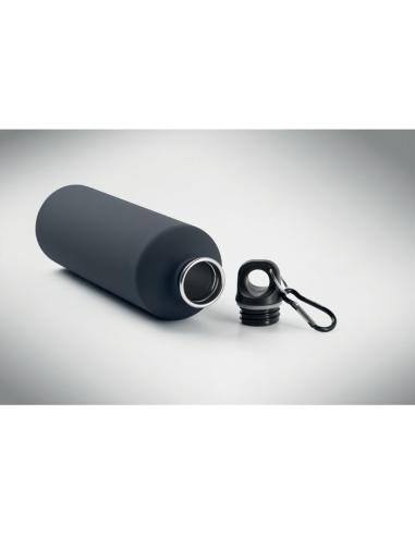 Botella de acero inoxidable reciclado Arties de pared simple acabado goma 750ml PERSONALIZABLE