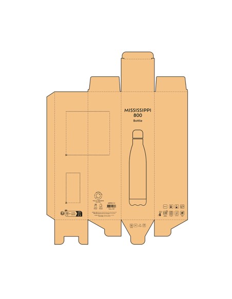 Botella de acero inoxidable reciclado Mississippi doble capa 810ml PERSONALIZABLE