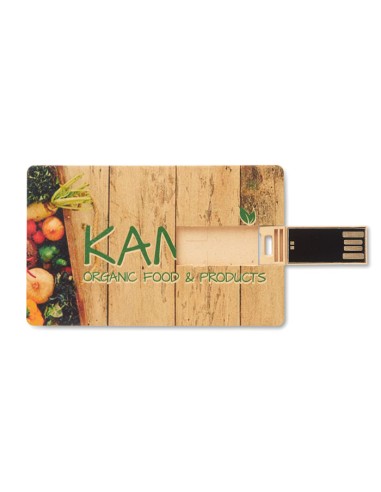 Memoria USB de caña de trigo Halle en forma de tarjeta PERSONALIZABLE