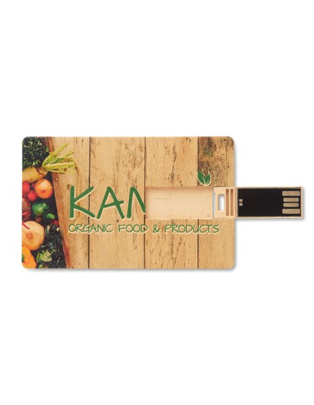 Memoria USB de caña de trigo Halle en forma de tarjeta PERSONALIZABLE