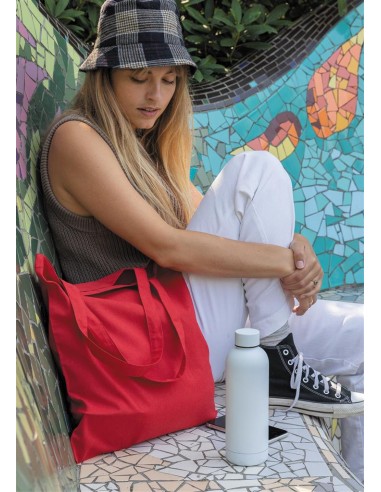 Bolsa de tela Medan algodón reciclado 145g/m2 natur asas largas PERSONALIZABLE