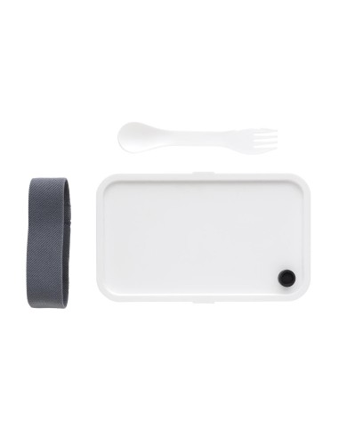 Fiambrera reutilizable de PP Maryborough con cubiertos PERSONALIZABLE