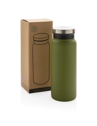 Botella agua de acero inoxidable reciclado Mannheim doble capa sin BPA 600ml PERSONALIZABLE