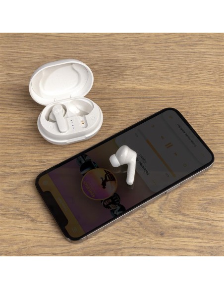 Auriculares inalámbricos TWS de ABS reciclado Darmstadt PERSONALIZABLE