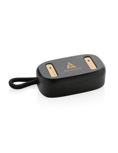 Auriculares inalámbricos TWS de ABS reciclado y bambú Daejeon PERSONALIZABLE