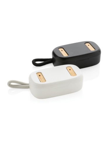 Auriculares inalámbricos TWS de ABS reciclado y bambú Daejeon PERSONALIZABLE