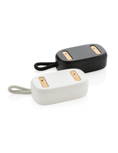 Auriculares inalámbricos TWS de ABS reciclado y bambú Daejeon PERSONALIZABLE