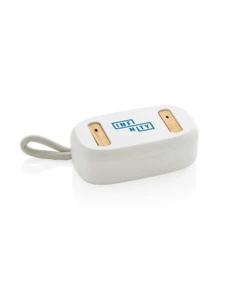 Auriculares inalámbricos TWS de ABS reciclado y bambú Daejeon PERSONALIZABLE