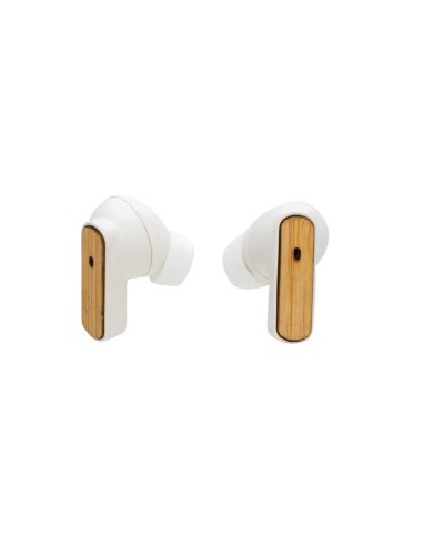 Auriculares inalámbricos TWS de ABS reciclado y bambú Daejeon PERSONALIZABLE