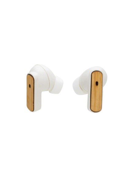 Auriculares inalámbricos TWS de ABS reciclado y bambú Daejeon PERSONALIZABLE