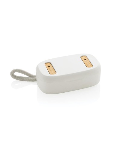 Auriculares inalámbricos TWS de ABS reciclado y bambú Daejeon PERSONALIZABLE