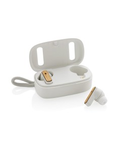 Auriculares inalámbricos TWS de ABS reciclado y bambú Daejeon PERSONALIZABLE