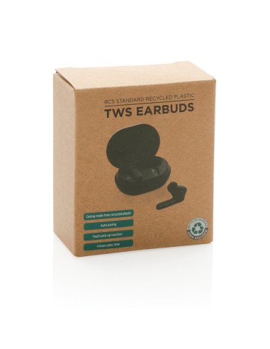 Auriculares inalámbricos TWS de ABS reciclado Darmstadt PERSONALIZABLE
