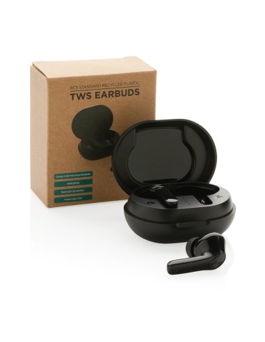 Auriculares inalámbricos TWS de ABS reciclado Darmstadt PERSONALIZABLE