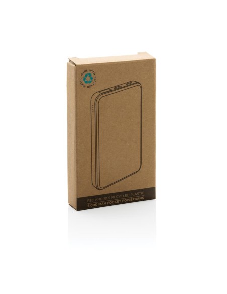 Powerbank Dortmund 5000mAh con carcasa de bambú y ABS reciclado PERSONALIZABLE