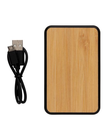 Powerbank Dortmund 5000mAh con carcasa de bambú y ABS reciclado PERSONALIZABLE