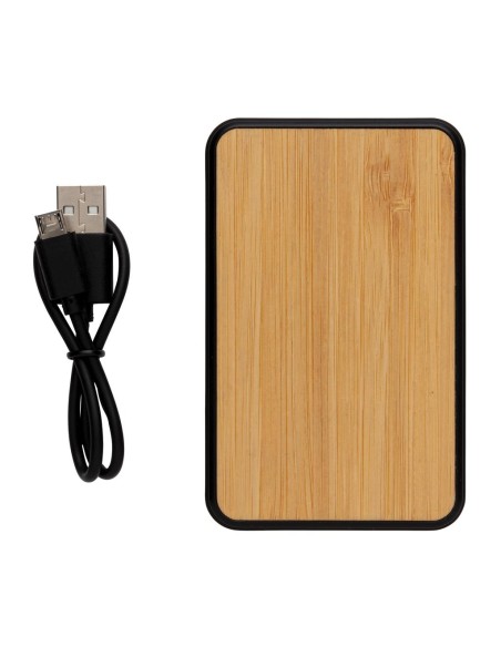 Powerbank Dortmund 5000mAh con carcasa de bambú y ABS reciclado PERSONALIZABLE