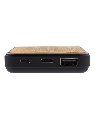 Powerbank Dortmund 5000mAh con carcasa de bambú y ABS reciclado PERSONALIZABLE